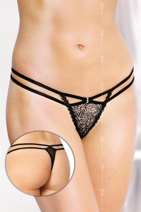 Softline Erotická tanga 2450 černá Velikost: M/L, Barva: Černá