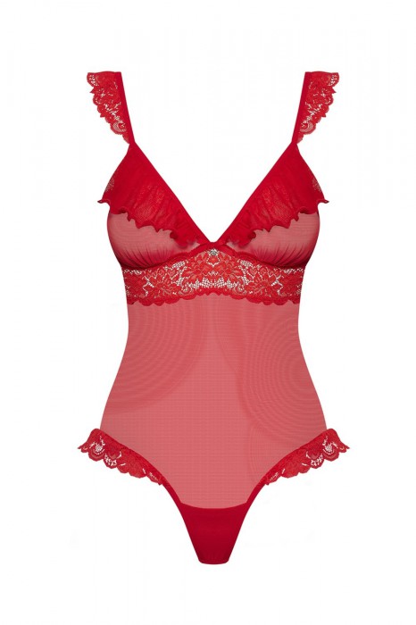 Obsessive Erotické body 863 červená Velikost: S/M, Barva: Červená