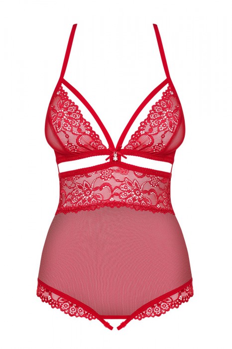 Erotické body 838-TED červená Velikost: L/XL, Barva: Červená