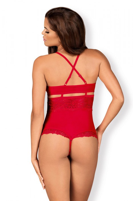 Erotické body 838-TED červená Velikost: L/XL, Barva: Červená
