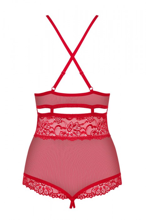 Erotické body 838-TED červená Velikost: L/XL, Barva: Červená