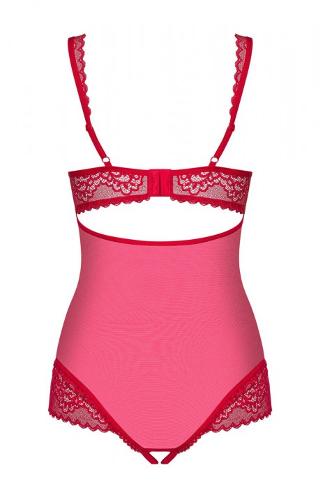 Obsessive Dámské body Rougebelle červená Velikost: S/M, Barva: Červená