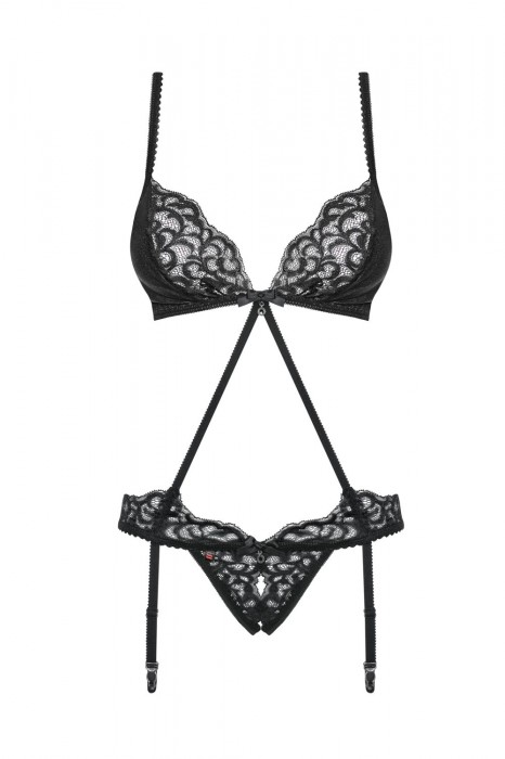 Obsessive Erotické body Laluna černá Velikost: S/M, Barva: Černá