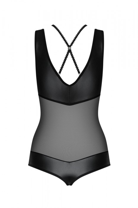 Obsessive Erotické body Leatheria černá Velikost: S/M, Barva: Černá