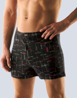 Gina bavlněné boxerky se vzorem 75808 Velikost: L/XL, Barva: Černá