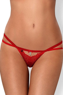 Obsessive Erotická tanga 838 červená Velikost: S/M, Barva: Červená